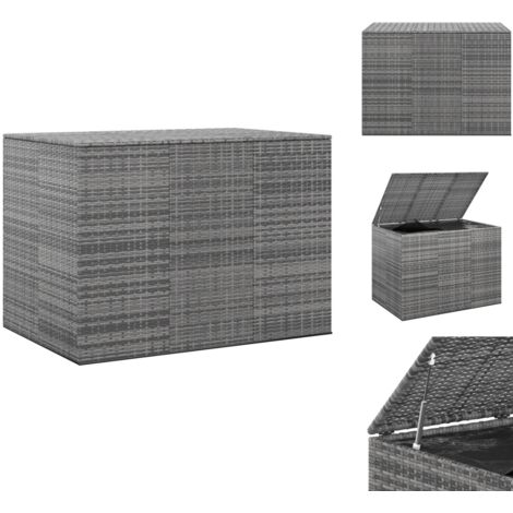 Gartenboxen Living GartenKissenbox PE Rattan 145x100x103 cm Grau