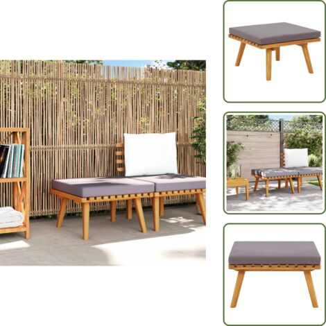 VidaXL Akazienholz Massiv Sonnenliege Mit Auflage Klappbar Gartenliege