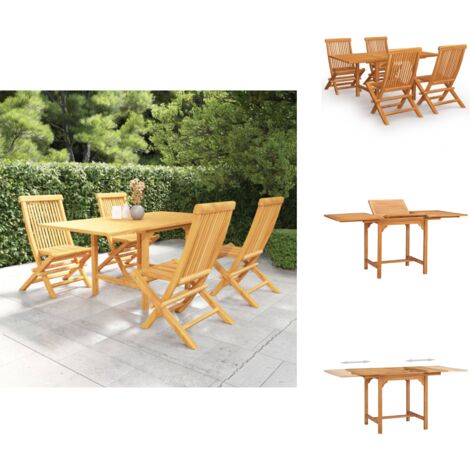 5tlg. GartenEssgruppe Massivholz Teak Holz Gartenmöbel