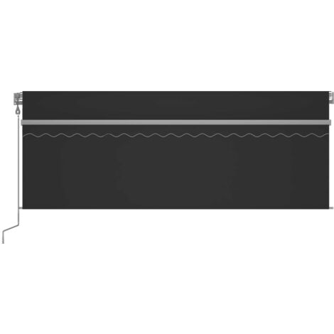 Markise Automatisch mit Rollo LED Windsensor 4x3m Anthrazit Outdoor