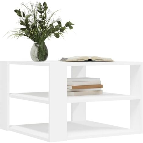 Couchtisch Weiß 59,5x59,5x40 cm Holzwerkstoff - Couchtisch - Wohnzimmerstil - Holzwerkstoff Möbel - Weißer Couchtisch - Beistelltisch