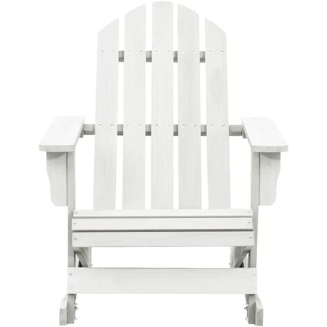 Gartenstühle Living GartenSchaukelstuhl Holz Weiß