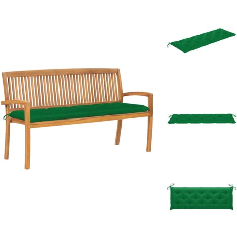 Gartenbänke Living Stapelbare Gartenbank mit Auflage 159 cm
