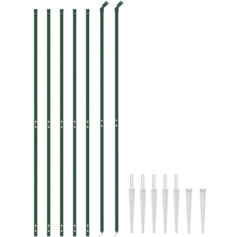 Maschendrahtzaun mit Erdspießen Grün 2x10 m Maschendrahtzaun