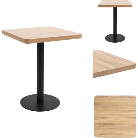 Bistrotisch Hellbraun 60x60 cm MDF Esstisch Bistrotisch