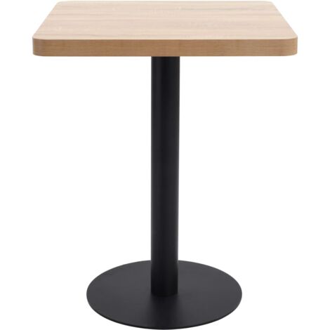 Bistrotisch Hellbraun 60x60 cm MDF Esstisch Bistrotisch