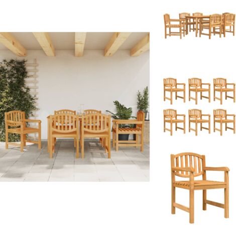 7tlg. GartenEssgruppe Massivholz Teak Holztisch Gartentisch