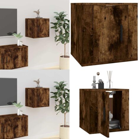 TV-Wandschrank Räuchereiche 40x34,5x40 cm - TV Schrank - Wandregal - Wohnwand - Regal - Fernsehschrank - Home & Living (1/5)