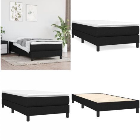 Boxspringbett mit Matratze Schwarz 80x200 cm Stoff - Boxspringbett - Doppelbett - Bettenrahmen - Matratze - Matratzenauflage - Home & Living (1/5)