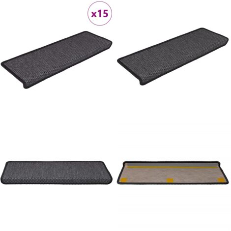 15 Stück Selbstklebende Stufenmatten Dunkelbeige 65x21 Cm - Rutschfeste Treppenauflagen Mit Geräuschdämmung