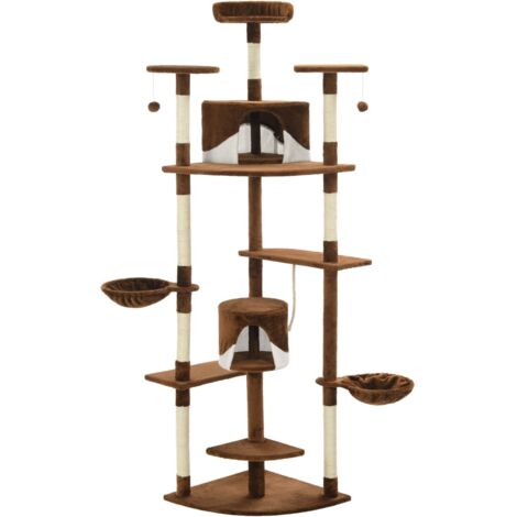 Kratzbaum Royal 145 Cm Groß Mit Sisal & Höhle – Stabiler Katzenbaum Mit Hängematte