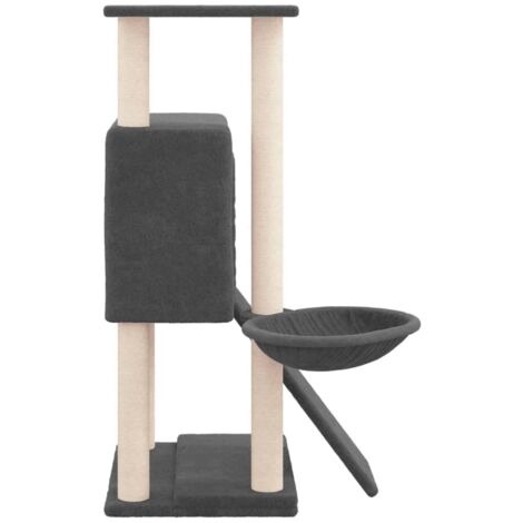 Interaktiver Kratzbaum Für Katzen Mit Sisal, Abnehmbaren Schichten Und Weichem Dekorativem Design, 3-stöckiges Katzenkratzspielzeug