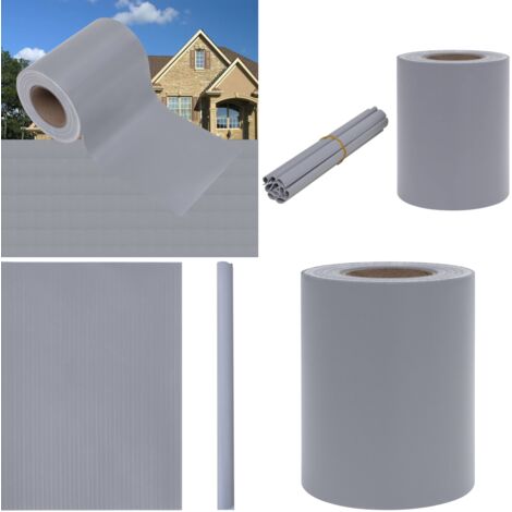 GartenSichtschutz PVC 35x0,19 m MattHellgrau Zaunsichtschutz PVC