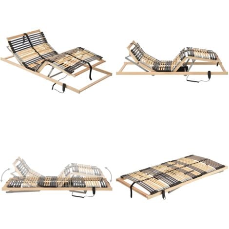 Sleepneo Lattenrost 100x200 Cm Verstellbar - 7-Zonen, 42 Latten, Blauer Engel