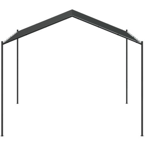 Gartenpavillon Anthrazit 3x3 m Stahl und Stoff Gartenzelt Pavillon