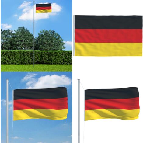 Lalizas Deutschland Flagge 50x75cm - Polyester Bootsflagge Für Yacht & Boot