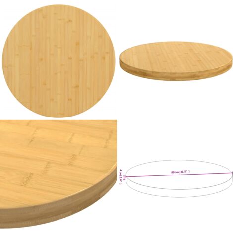 Tischplatte 80x4 cm Bambus - Bambus Tischplatte - Esstisch Platte -  Wohnzimmer Dekoration - Couchtisch Platte - Kaffeetisch Platte - Home &  Living
