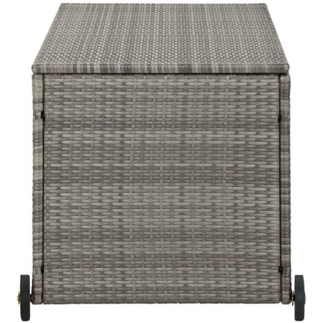 GartenAuflagenbox Hellgrau 120x65x61 cm Poly Rattan