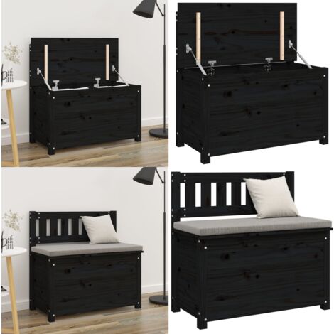 VidaXL Sitzbank Sitzbank Grau 112,5x51,5x96,5 Cm Massivholz Kiefer, Bank