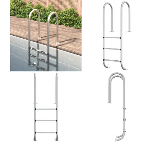 INLIFE Pool-Leiter Halterungen 2er Set - Edelstahl 304 Für 42mm Handlauf