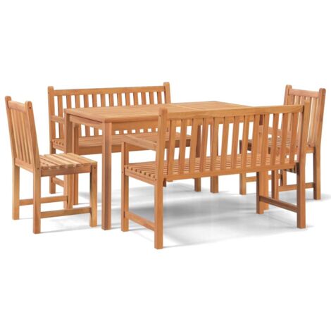 5tlg. GartenEssgruppe Massivholz Teak Garten Möbel Set