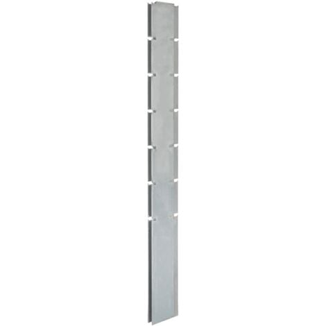 Zaunpfosten 10 Stk. Silbern 180 cm Verzinkter Stahl Zaunpfosten