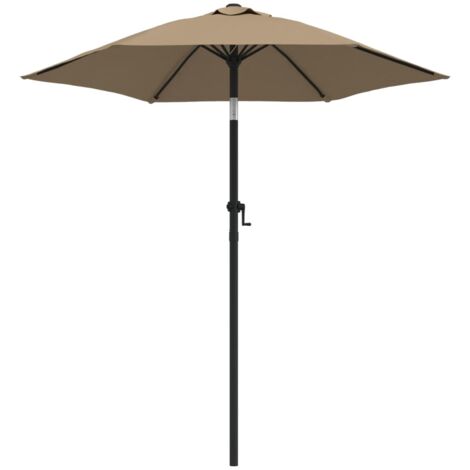 Blissun Sonnenschirm 2,7 M – Aluminium-Gestell, Gestreift, Mit Kurbel & Neigungsfunktion