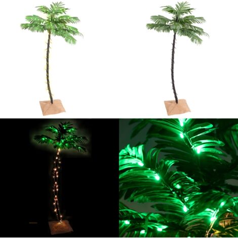 Künstliche Palme mit 88 LEDs Warmweiß 150 cm - Künstliche Palme - LED-Beleuchtung (1/5)