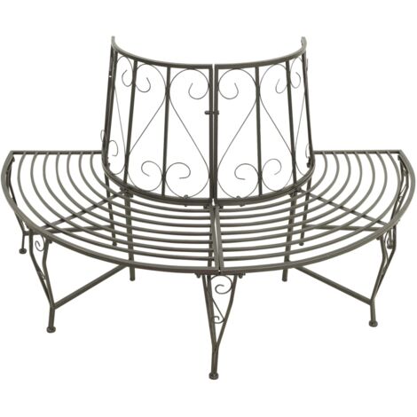 Baumbank Halbrund 160 cm Stahl Baumbank Baumbänke Home & Living