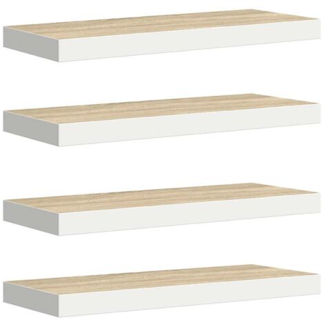 Giftgarden Schweberegale 2er-Set Mit Bären-Ausschnitten – Schwarz, Aus Holz & Metall, Für Wandmontage
