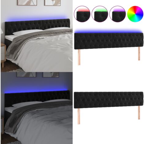 Produktbild von HETFTJN Rückenpolster Bett Wandpolster Kopfteil Bett Kopfenden - Kopfteile 2 STK. Dunkelblau 80x5x78/88 Cm Samt Für Bett Schlafräume Herbergen Gästezimmer