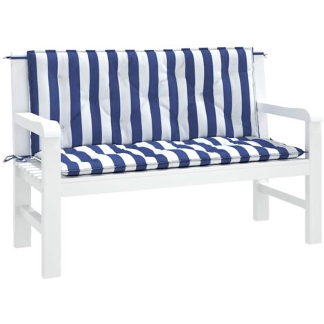 Dibor Gartenbank-Kissen – 110x45x5 Cm, Grün Gestreift, 100% Baumwolle, Wasserabweisend, Mit Tragegriff