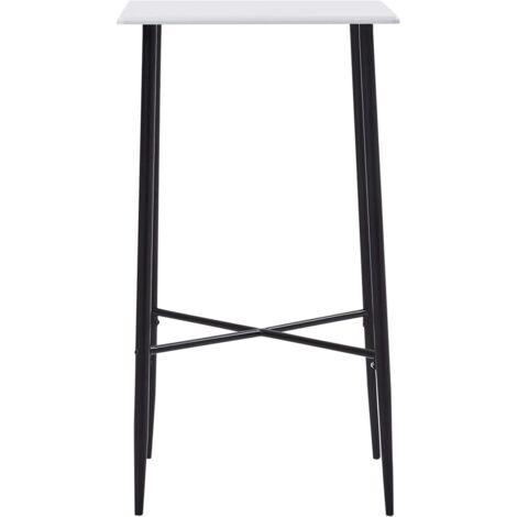 Happy Garden Bartisch Luke - Höhenverstellbarer Stehtisch Weiß/Schwarz 57x57cm