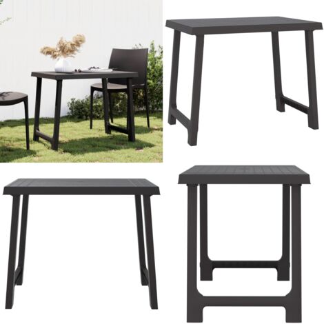 Campingtisch Anthrazit 79x56x64 cm PP Holzoptik - Gartentisch - Campingtisch  - Picknicktisch - Balkontisch - Esstisch - Home & Living