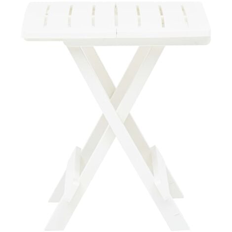 Gartentisch Klappbar Weiß 45x43x50 cm Kunststoff Gartentisch