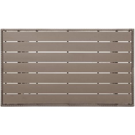 Gartentisch Grau 120x70x66 cm Poly Rattan Esszimmertisch