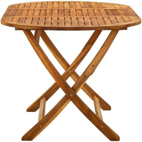 Klappbarer Gartentisch 160x85x75 cm Massivholz Akazie Esstisch