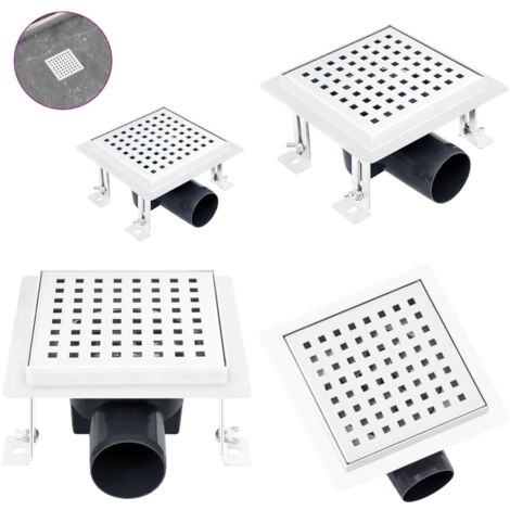 SaniteModar Duschablauf 15.2cm Quadratisch - Edelstahl Mit Haarfänger & Flieseneinsatz