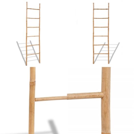 Handtuchleiter Bambus mit 6 Sprossen - Handtuchhaken - Handtuchhalter -  Home & Living