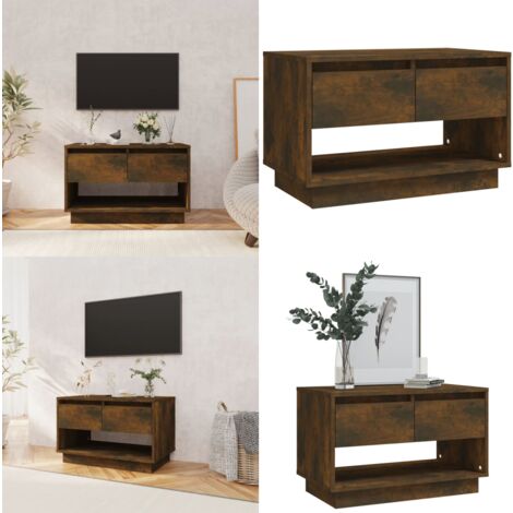 TV-Schrank Räuchereiche 70x41x44 cm Holzwerkstoff - TV-Schrank - Lowboard - Holzmöbel - Fernsehtisch - Regal - Home & Living (1/5)
