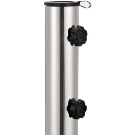 Beliani Sonnenschirmständer Granit Rund - Edelstahl 45cm Für Garten & Balkon