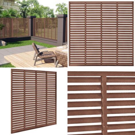 Lamellenzaun WPC 180x180 cm Braun HolzLook Zaun WPC Zaun