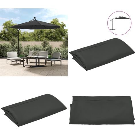 Ersatzbezug für Ampelschirm Anthrazit 300 cm Schirmbespannung