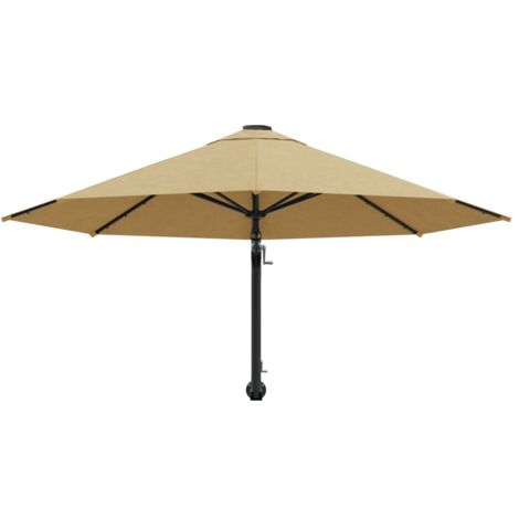 Sonnenschirm zur Wandmontage mit MetallMast 300 cm Taupe Wand