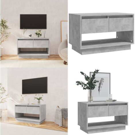 TV-Schrank Betongrau 70x41x44 cm Holzwerkstoff - TV-Schrank - Lowboard - Holzmöbel - Grau - Fernsehtisch - Home & Living (1/5)