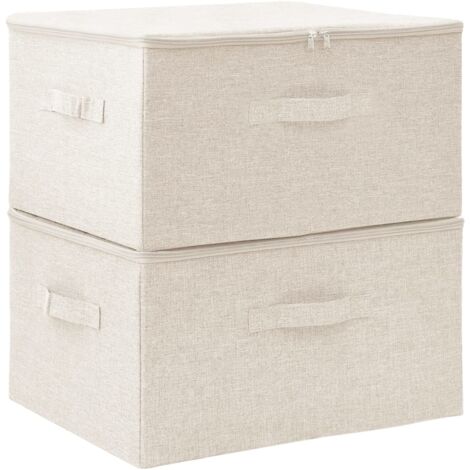 Aufbewahrungsbox Stoff 43x34x23 Cm – 2er Set, Faltbar, 34 Liter