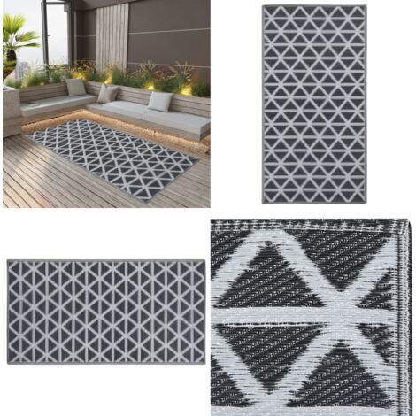 OutdoorTeppich ARAKIL Schwarz 160x230 cm PP Außenbereich Dekoration