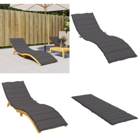 SonnenliegenAuflage Anthrazit 200x70x3 cm OxfordGewebe Gartenliege