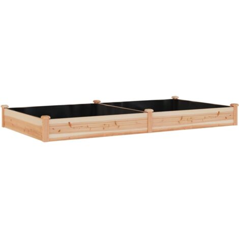 Hochbeet mit Einsatz 240x120x25 cm Massivholz Tanne Holz Hochbeet