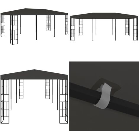 Pavillon 3x6 m Anthrazit Gartenzauber Pavillon Outdoorparty